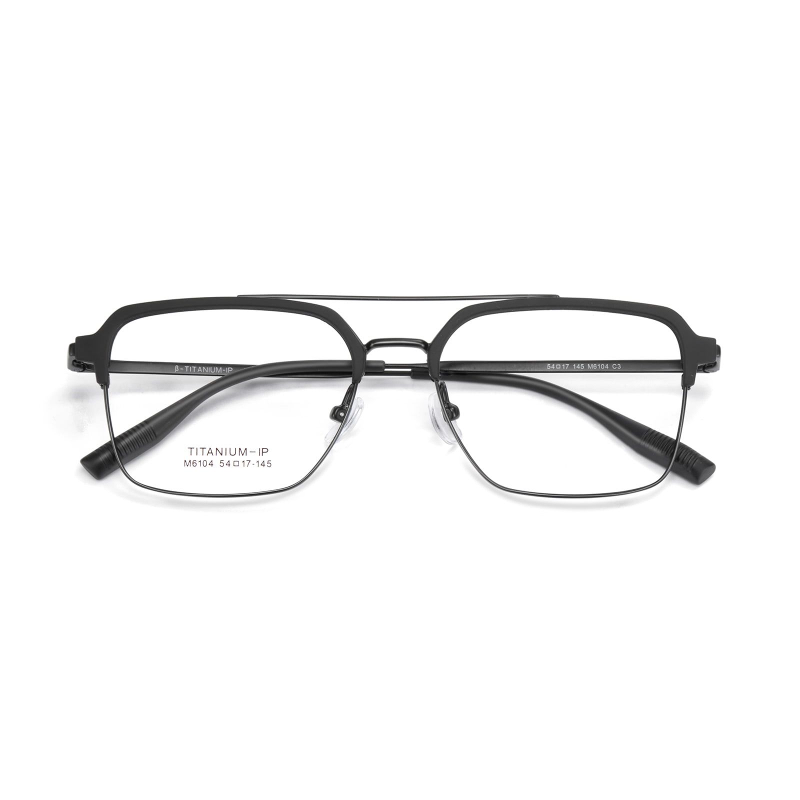M6104 dvojlúčové neblednúce lesklé β titánové okuliare