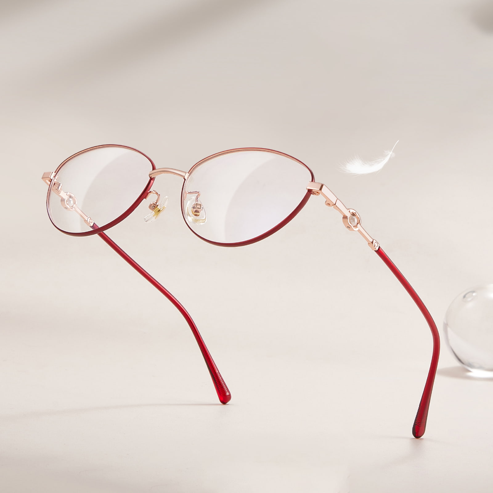 58166 Okuliare z perlovej zliatiny Cat's Eye