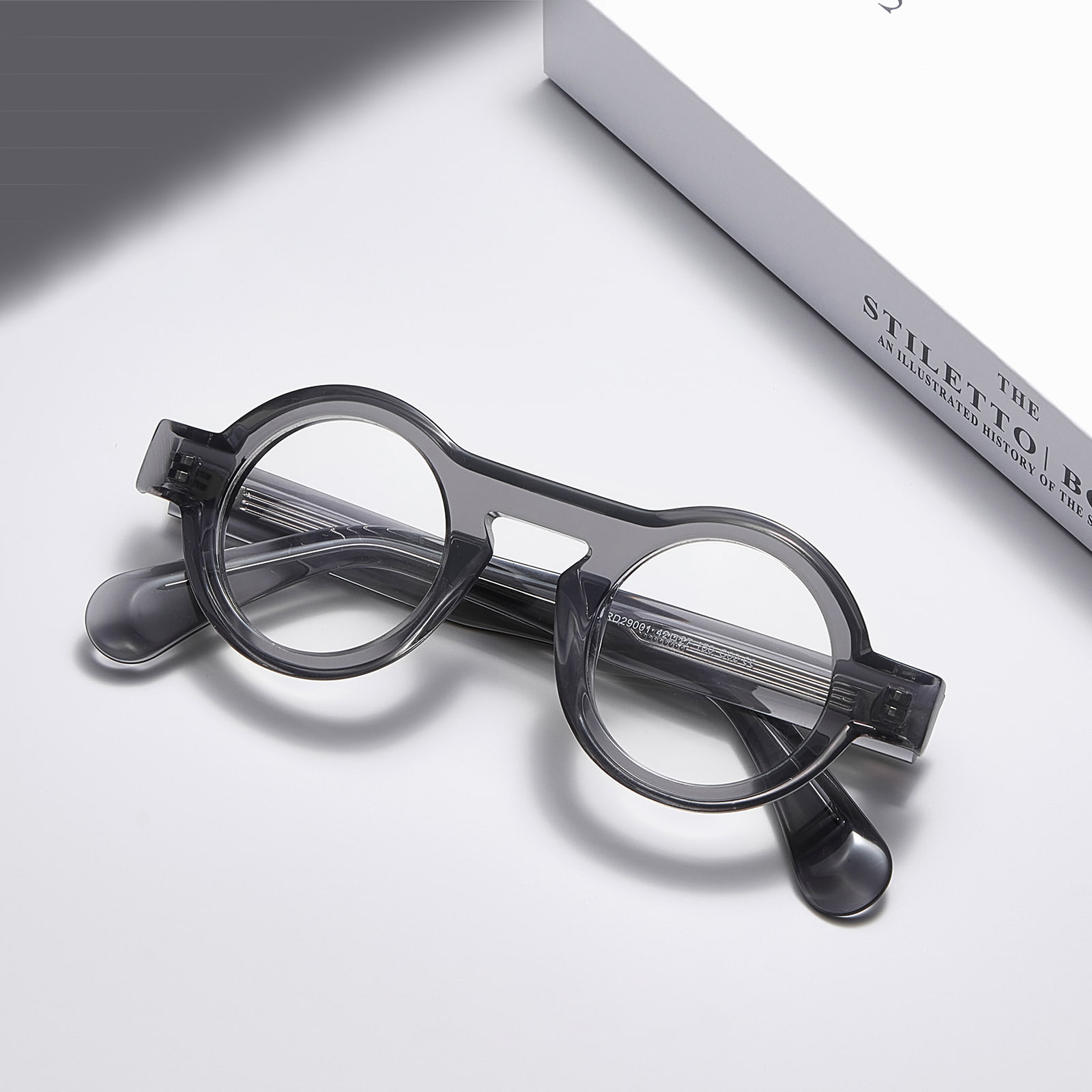 RD29001 Rock malé acetátové okuliare s okrúhlym rámom
