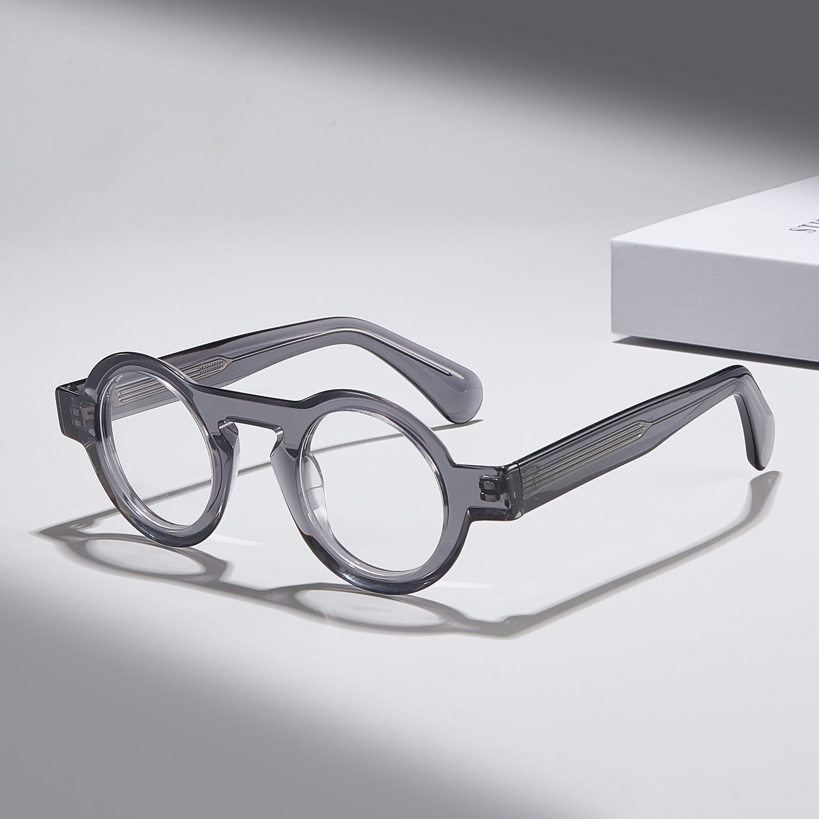 RD29001 Rock malé acetátové okuliare s okrúhlym rámom